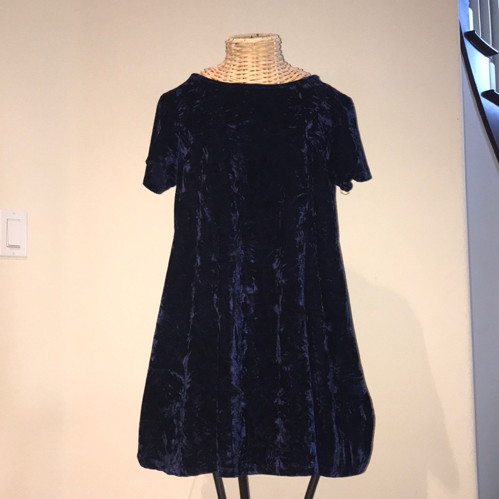 💥Navy Velvet Dress💥
